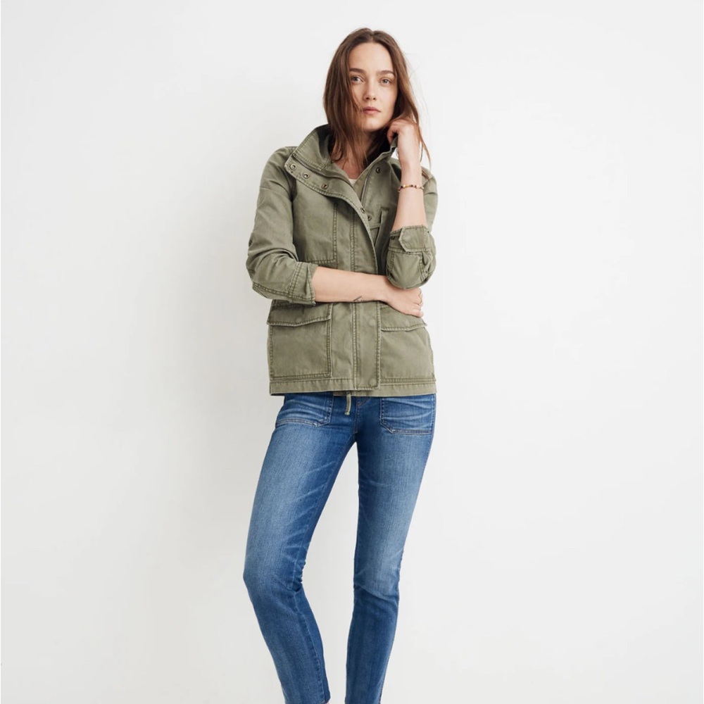 Madewell Passage Jacket in olive green, size M